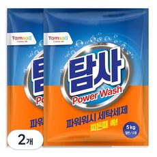 탐사 찬물에서도 강한 파워워시 일반드럼 겸용 분말 세제 리필, 5kg, 2개