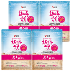 샘표 한여름눈꽃 꽃소금, 3kg, 4개