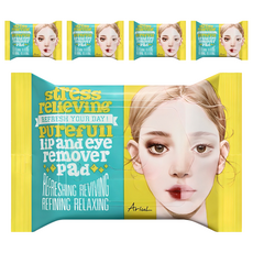 아리얼 스트레스 릴리빙 퓨어풀 립앤아이 리무버 패드 30p, 55g, 5개