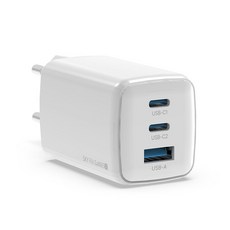 SKY 필 GaN 65X 65W 4세대 초미니 3포트 충전기, 화이트, 1개