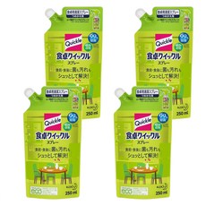 Kao 花王 Quickle 綠茶香餐桌除菌擦拭噴霧補充包 99%除菌, 250ml, 4包