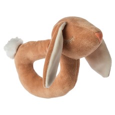 Mary Meyer蜜兒 柔軟手搖鈴 柔軟布料 0歲以上適用, 咪兔 咖色, 1個