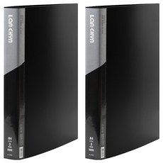 Lan CHYn 連勤牌文具 pp馬卡色系三孔1/圓型夾 lc-6003 k, 黑色, 2本