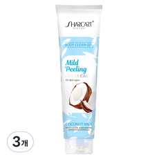 샤카트 페이스 바디 각질 제거 필링젤 코코넛밀크향, 310ml, 3개