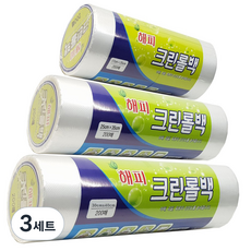 우진크린라이프 해피 크린 롤백 대 + 중 + 소 세트, 혼합, 3세트