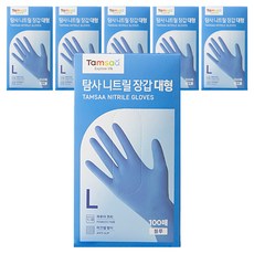 탐사 니트릴장갑 100개입, 블루, 대(L), 6개
