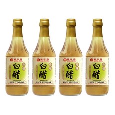 萬家香 珍釀白醋，100%純天然釀造，不添加防腐劑, 600ml, 4瓶