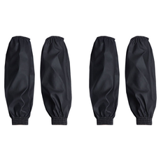 Simple Line 簡約線條多用途防水 PU 皮革雙手臂腳趾套裝, 黑色, 2雙