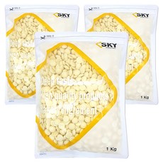 白巧克力豆, 3包, 1kg