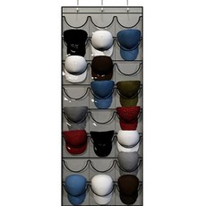 디오셀 24칸 걸이형 포켓 모자 정리함, 그레이, 1개