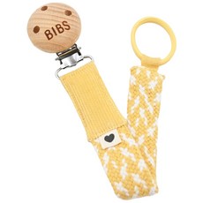 BIBS 有機棉奶嘴鏈, 丹麥設計, 手洗, 奶油黃色, 1條