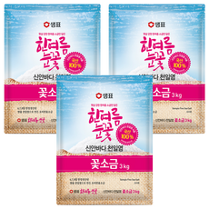 샘표 한여름눈꽃 꽃소금, 3kg, 3개