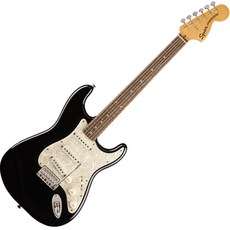 스콰이어 Classic Vibe 70s Stratocaster 일렉기타 Laurel + 클립튜너 + 케이블 + 융 클리너 + 소프트 케이스 세트, Black, 037-4020-506, 1개