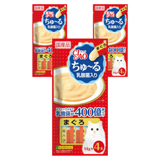 챠오츄르 챠오 고양이 유산균, 혼합맛(참치/유산균), 56g, 3개