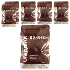UNIQMAN 優仕曼 B群 + 馬卡錠, 30顆, 6袋