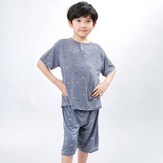 兒童涼感透氣狩獵風短袖睡衣上下套裝