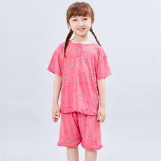 兒童系列 兒童狩獵風涼感短袖睡衣上下套裝