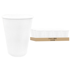 ONeFU 萬福 全白12oz冷熱共用杯 90口徑, 1箱, 1000個裝
