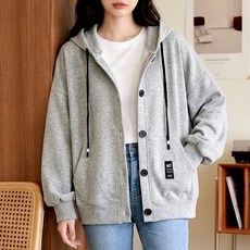 LUNA GIRL Leimpo鈕扣大學T開襟衫
