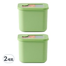 아르딘 시에로 전자레인지 냉동실 밀폐용기 세트 애플민트, 2세트, 950ml(2p)