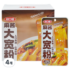관코푸 대관펀 즈마장맛 즉석 넙적당면, 600g, 4개