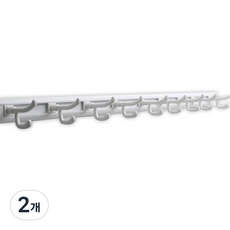 彩虹雙層門掛式衣架 大型, 白色, 2個