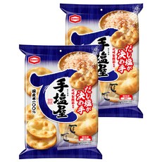 龜田製菓 8枚手鹽屋米果 國產米100%, 107.2g, 2袋