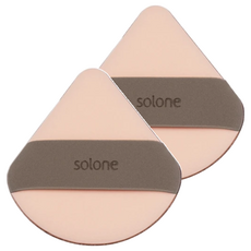 Solone 雙面慕斯氣墊粉撲 2個, 1組, 扇形