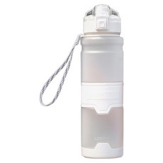 UPSTYLE Tritan 質感防摔直飲運動提帶水壺 1L, 磨砂白, 1個