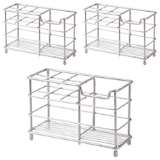 艾米購物304不鏽鋼牙刷架4格 原色 - 浴室收納好幫手, 3個