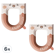 Block Mart 浴室 ENJOY TOILET 四季馬桶坐墊, 棕色, 6個