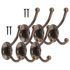 HARDWARE PARK Noru 2孔衣架 3入 + 安裝零件組, 復古, 2套