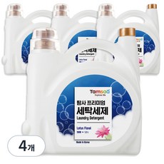 탐사 프리미엄 온가족 액체 세탁세제, 5.5L, 4개