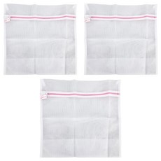 MIKA HOUSE 橘之屋 日式密網洗衣袋 40x50cm 3個 ABS拉鍊頭 密網設計與加厚網布, 白色, 1組