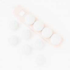 ARTEX CORP 韓國製矽膠插座安全蓋, 白色, 10個