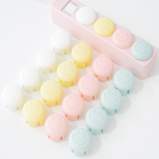 微笑柔和出口安全罩 4 件 x 5 件套, 1組, 淺粉紅色、淺黃色、淺綠色、白色