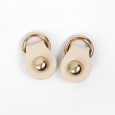 털실나라 나사형 땅콩 D링, 아이보리, 2개