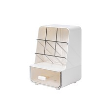 델리 프리미엄 데스크탑 오거나이저 다용도 멀티 책상정리함, 1개, 화이트