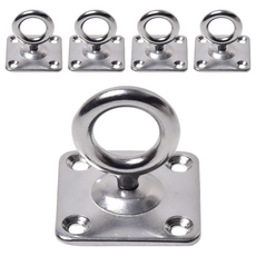 Sonjabisesang 不鏽鋼旋轉環形掛鉤 大, 鉻色, 5個