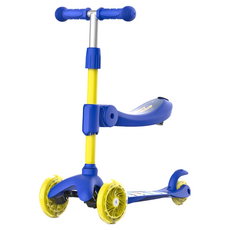 SPIN MASTER 汪汪隊立大功 兒童騎滑二合一重力轉向三輪滑板車, 85 x 40 x 20cm, 阿奇 藍色, 1個