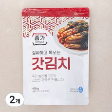 종가 알싸하고 톡쏘는 갓김치, 400g, 2개
