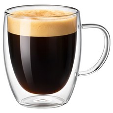 로체스터 내열 이중유리 글라스 머그컵 스퀘어 350ml, 1개