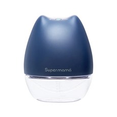 Supermama 超級媽媽 Air Plus 單邊電動吸乳器, 9段式吸力設計, 雙模式吸乳頻率, 穿戴式無線束縛, 4種模式, 內含24mm&27mm矽膠罩, 1個, 深藍色