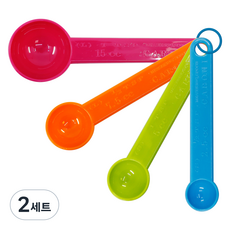 appety PC彩色量匙4件組, 2套