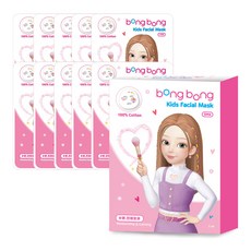 bong bong friends 孩童保濕舒緩面膜 10片組, 1盒, 18g