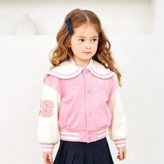 WALTONKIDS 女童可愛水手領棒球外套