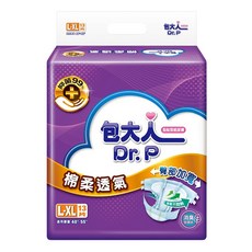 Dr.P 包大人 棉柔透氣 黏貼型成人紙尿褲 臀部加寬, L~XL 腰圍40~55吋, 13片, 1包