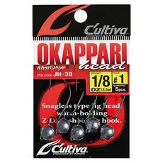 OWNER 軟蟲曲柄鉛頭鉤 5入 JH38 鉛頭曲柄鉤 防纏汲鉤頭 迷你 RB2 歐娜 Cultiva 1 重量1/8oz 3.5 g, 5個裝, 1組