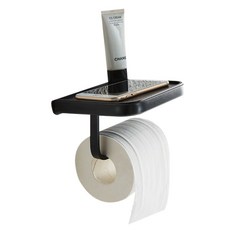 WANGEL 粘性方形紙巾架 GJ-R98511, 黑色的, 1個