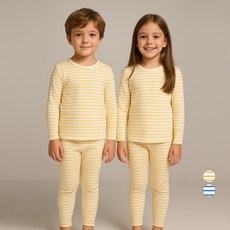 PremierFam 兒童線條羅紋居家服套組
